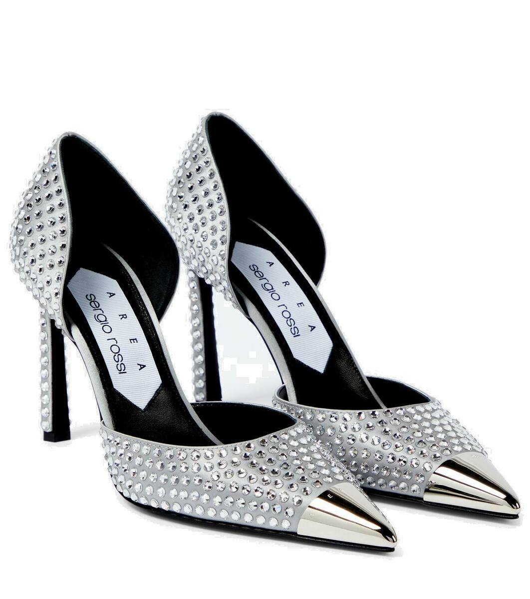 Area x Sergio Rossi denim pumps AREA