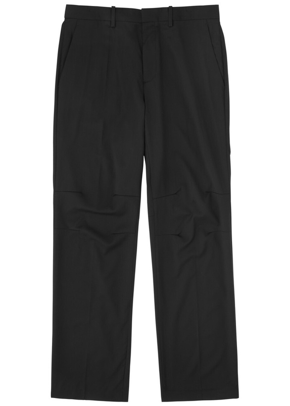 Photo: Helmut Lang Straight-leg Wool Trousers Black
