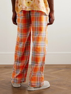 Collina Strada - Clover Checked Cotton-Flannel Trousers - Orange