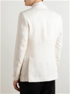 Favourbrook - Randwick Slim-Fit Herringbone Linen and Silk-Blend Tuxedo Jacket - Neutrals
