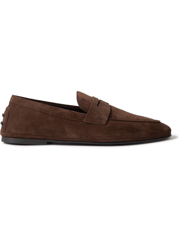 Photo: TOD'S - Suede Driving Shoes - Brown - 7