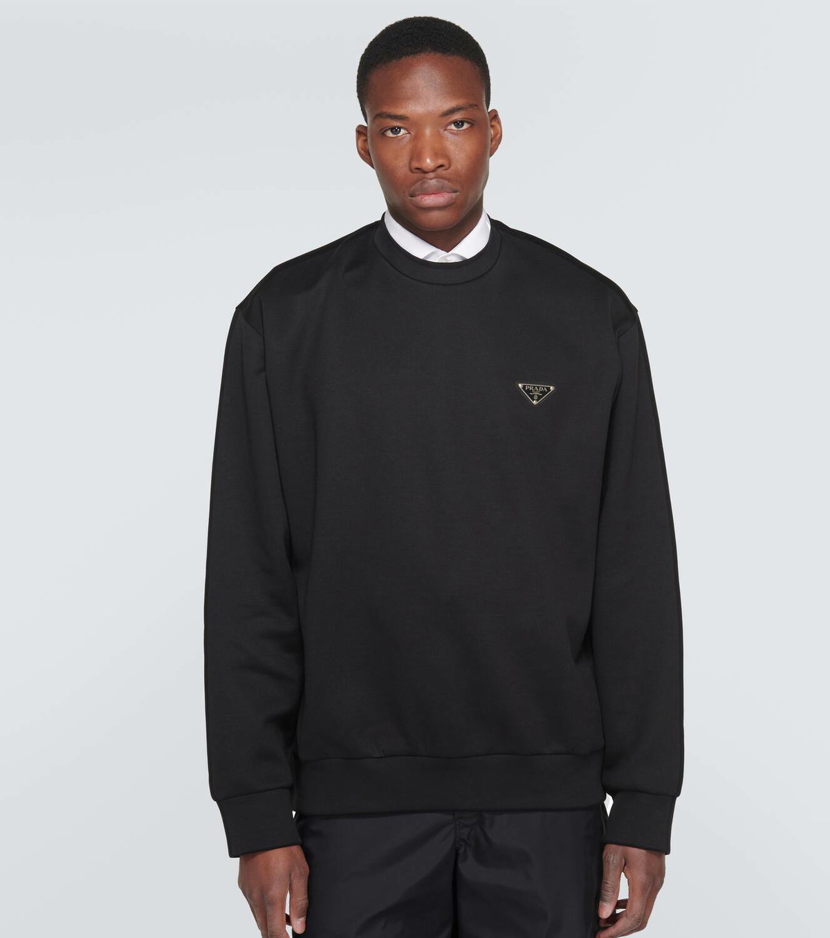 Prada Logo cotton-blend sweatshirt