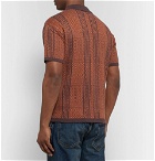 Beams Plus - Cotton and Linen-Blend Jacquard Shirt - Orange