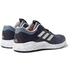 Adidas Sport - Aerobounce ST Rubber-Trimmed Mesh Running Sneakers - Gray