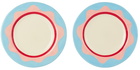 Laetitia Rouget Pink Wavy Dessert Plate Set