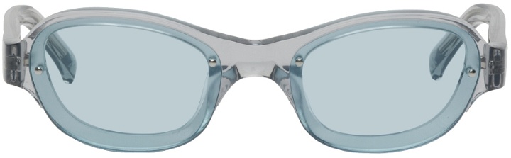 Photo: A BETTER FEELING SSENSE Exclusive Gray & Blue Skye Sunglasses