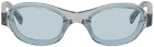 A BETTER FEELING SSENSE Exclusive Gray & Blue Skye Sunglasses