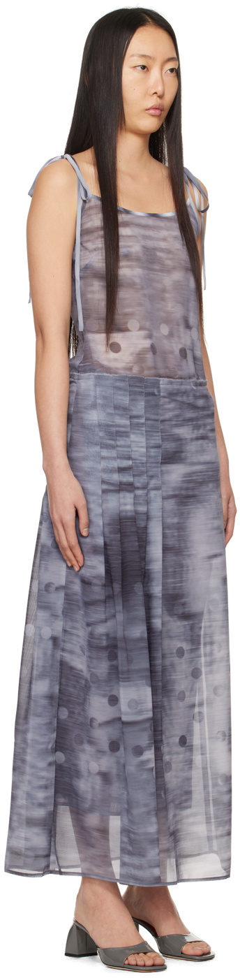 ELLISS Gray Pleated Maxi Dress