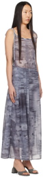 ELLISS Gray Pleated Maxi Dress
