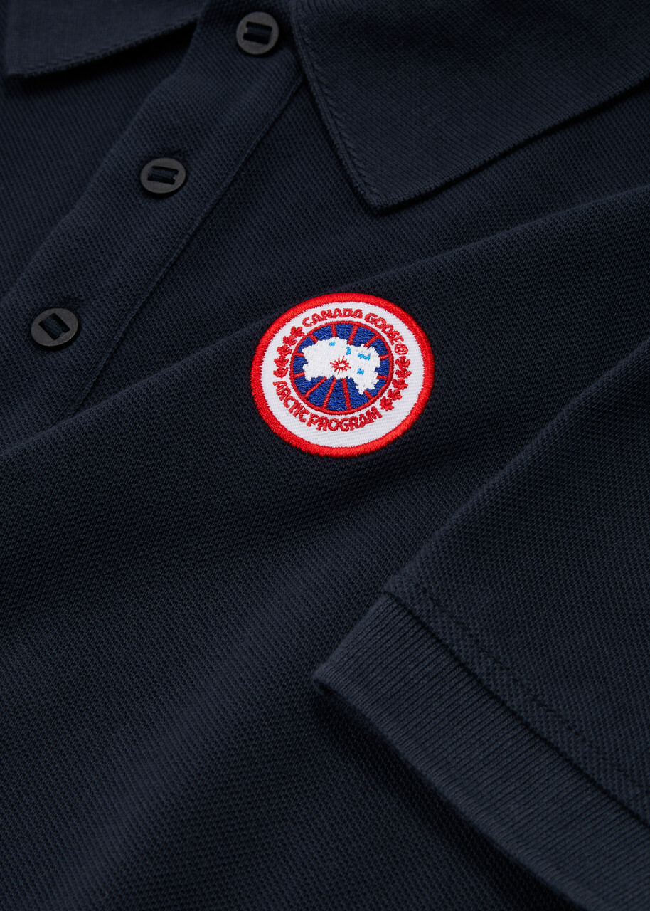 Canada Goose Beckley Logo Piqué Cotton Polo Shirt Navy