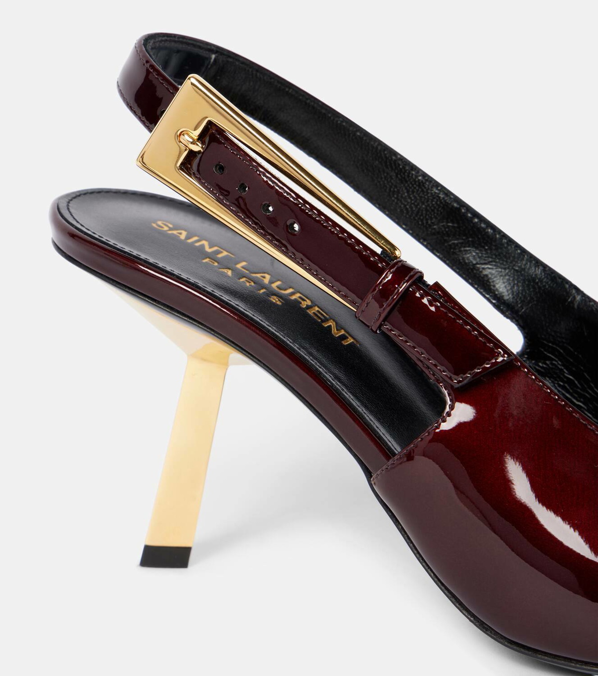 Saint Laurent Lee 75 patent leather slingback pumps Saint