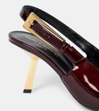 Saint Laurent Lee 75 patent leather slingback pumps