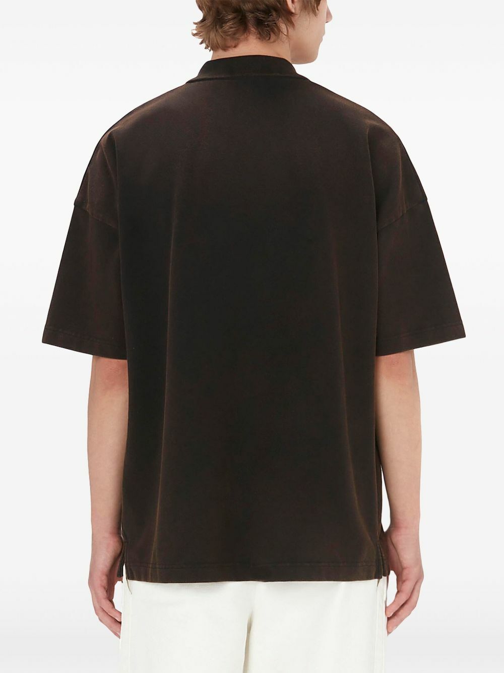 JW Anderson Brown Logo-Embroidered Polo Shirt JW Anderson