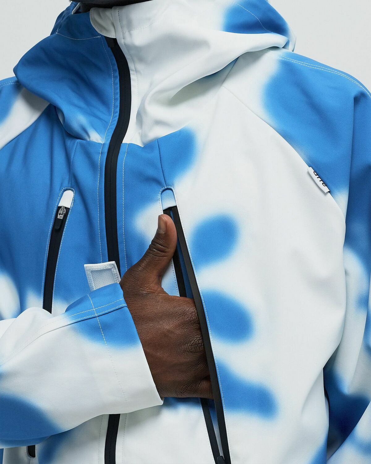 Arte Antwerp Blue Flower Tech jacket blue/white Mens Windbreaker
