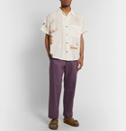 Story Mfg. - Camp-Collar Printed Organic Cotton Shirt - White