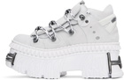 VETEMENTS White & Gray New Rock Edition Fire Platform Sneakers
