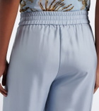 La DoubleJ Printed silk twill palazzo pants