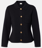 Saint Laurent Waffle-knit wool cardigan