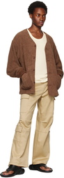 Kijun Brown Drop Shoulder Cardigan