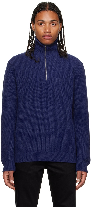 Photo: Nudie Jeans Blue August Sweater