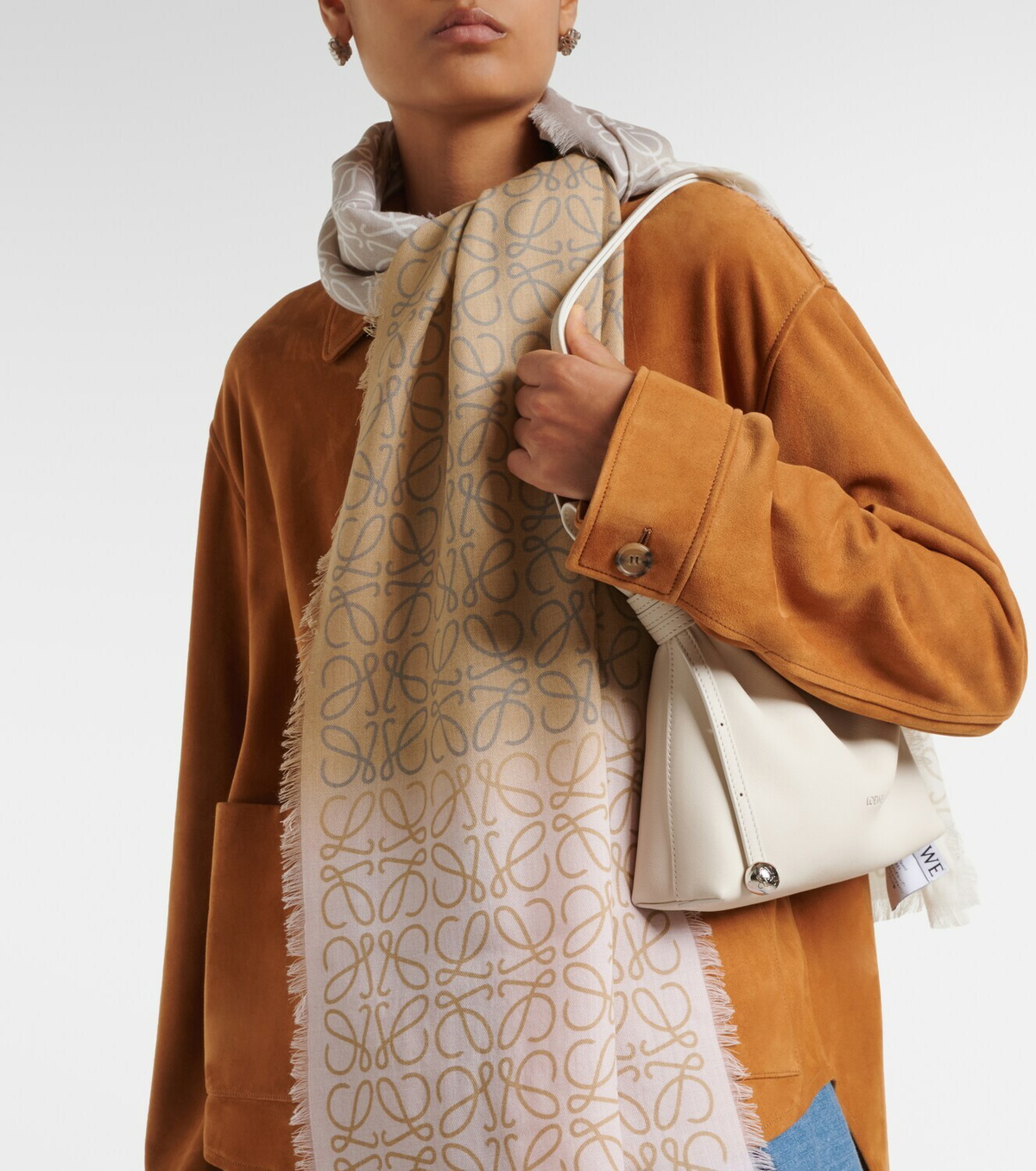 Loewe Anagram wool, silk and cashmere scarf