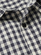 Oliver Spencer - Clerkenwell Checked Cotton and Linen-Blend Shirt - Blue