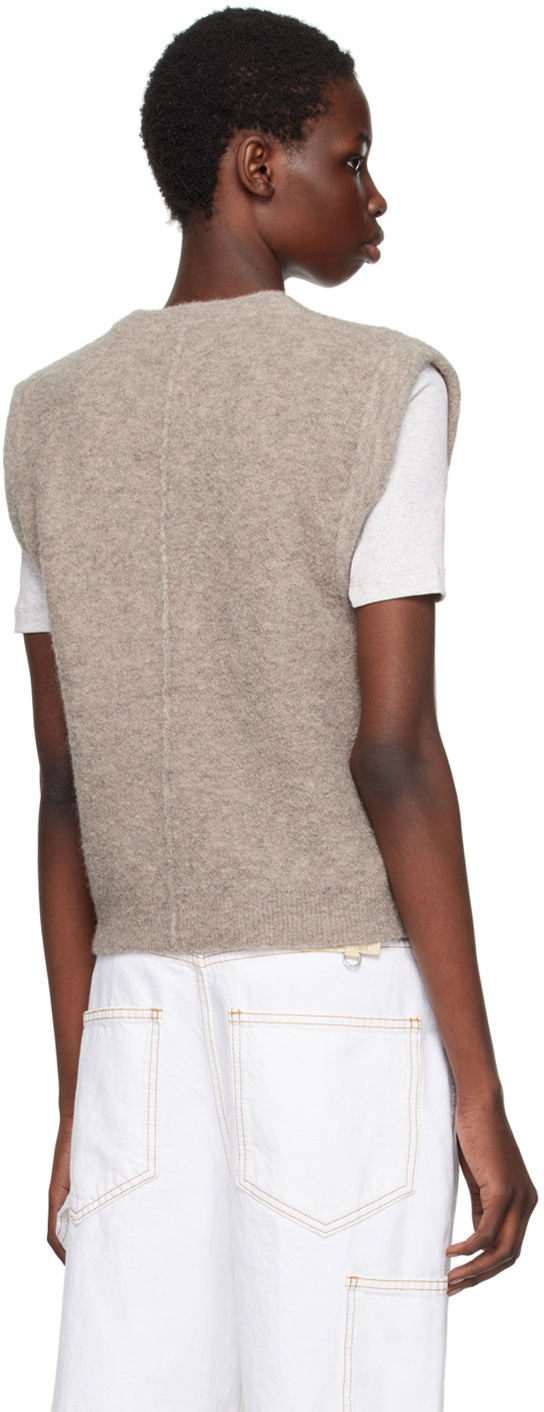 Lauren Manoogian Brown V-Neck Top