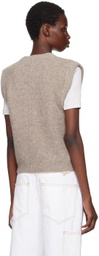 Lauren Manoogian Brown V-Neck Top