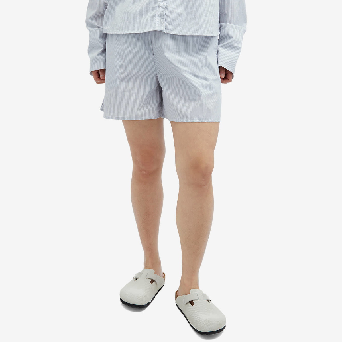 Deiji Studios Women's Mid Stripe Shorts in Dream Stripe