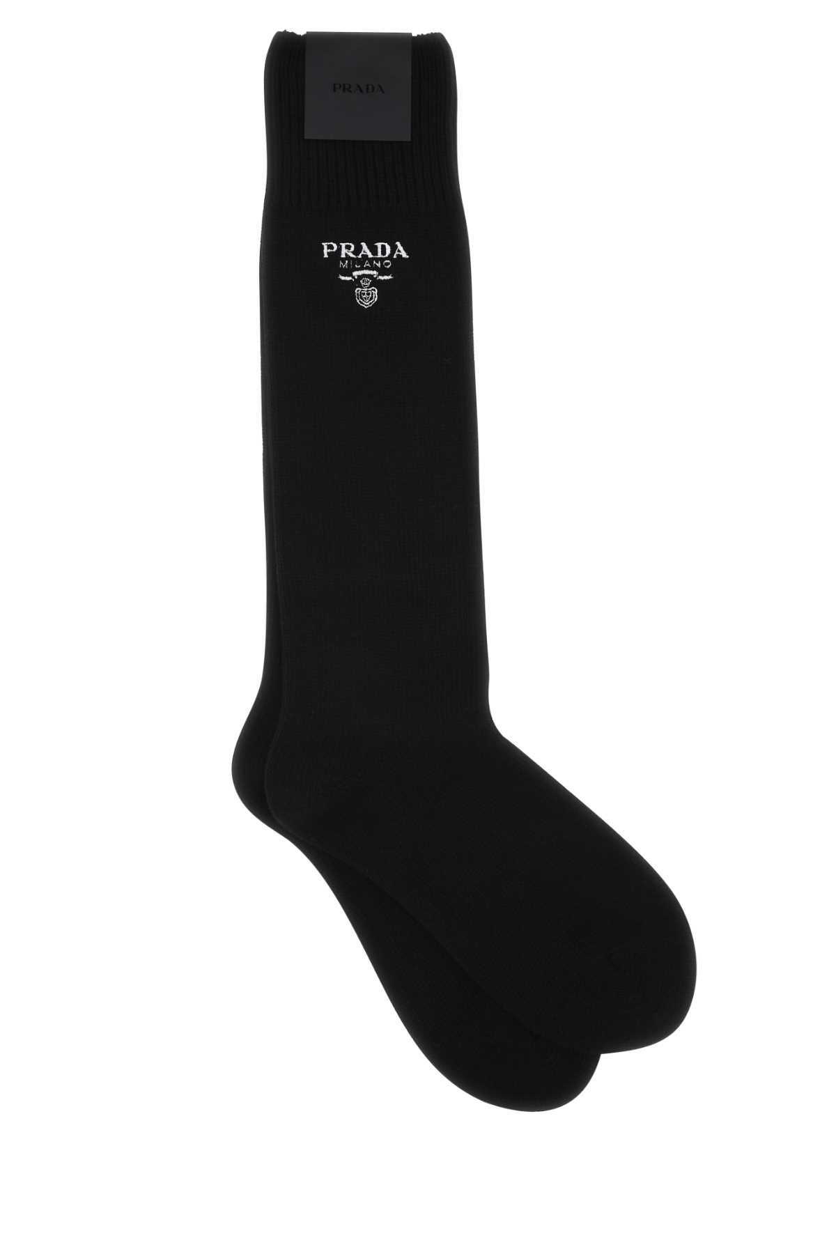 Prada Black and Grey Tech Socks Prada