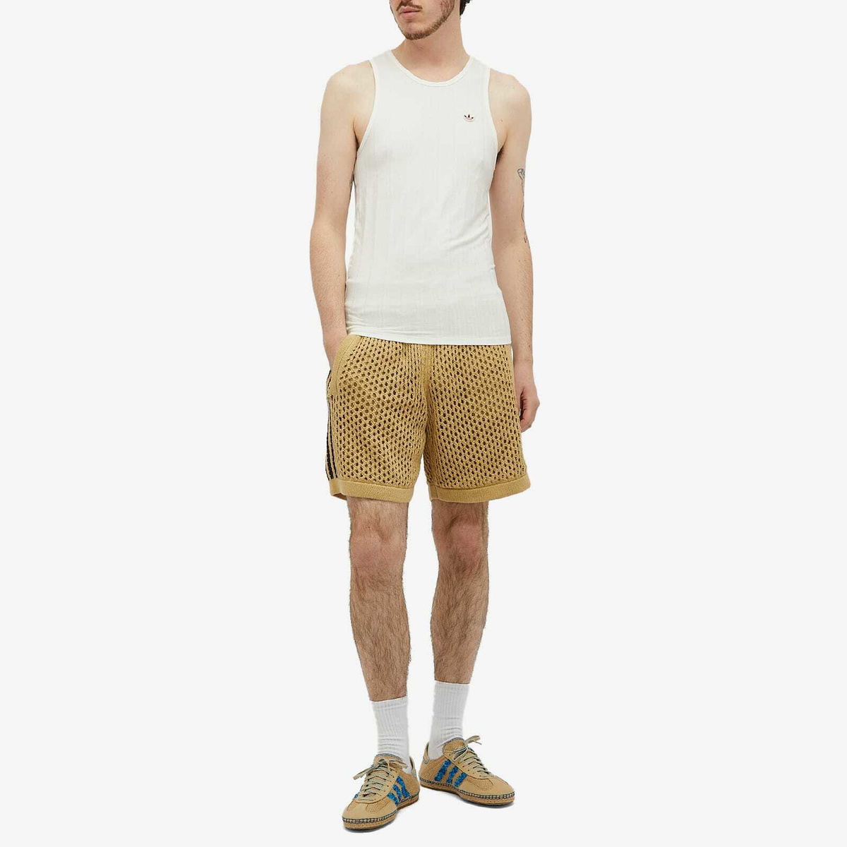 Adidas CLOT by EC Ribbed Tank in Core White