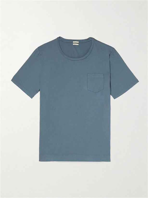 Photo: Massimo Alba - Panarea Cotton-Jersey T-Shirt - Blue