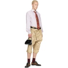 Vivienne Westwood White & Burgundy Two Button Krall Shirt