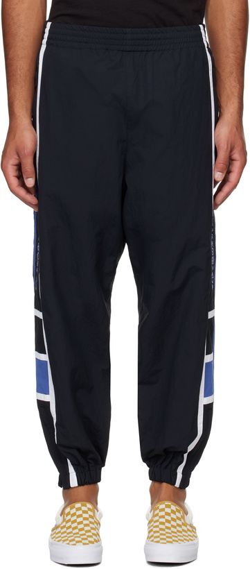 Photo: WACKO MARIA Black Embroidered-Logo Track Pants