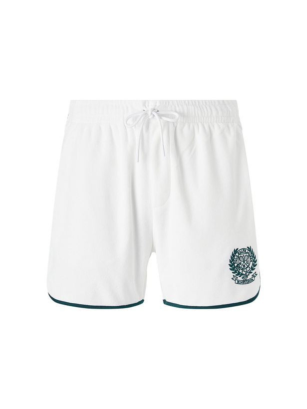 Photo: Polo Ralph Lauren - Wimbledon Embroidered Straight-Leg Cotton-Blend Shorts - White