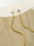 Rhude - Moonlight Wide-Leg Logo-Print Shell Drawstring Shorts - Neutrals