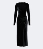 Simkhai Ferrera gathered velvet midi dress