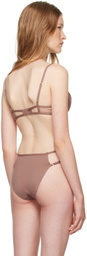 Nensi Dojaka Tan Calvin Klein Edition Plunge Bra