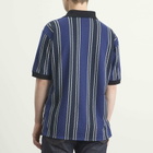 Junya Watanabe MAN Men's Raschel Polo in Navy/Blue/White