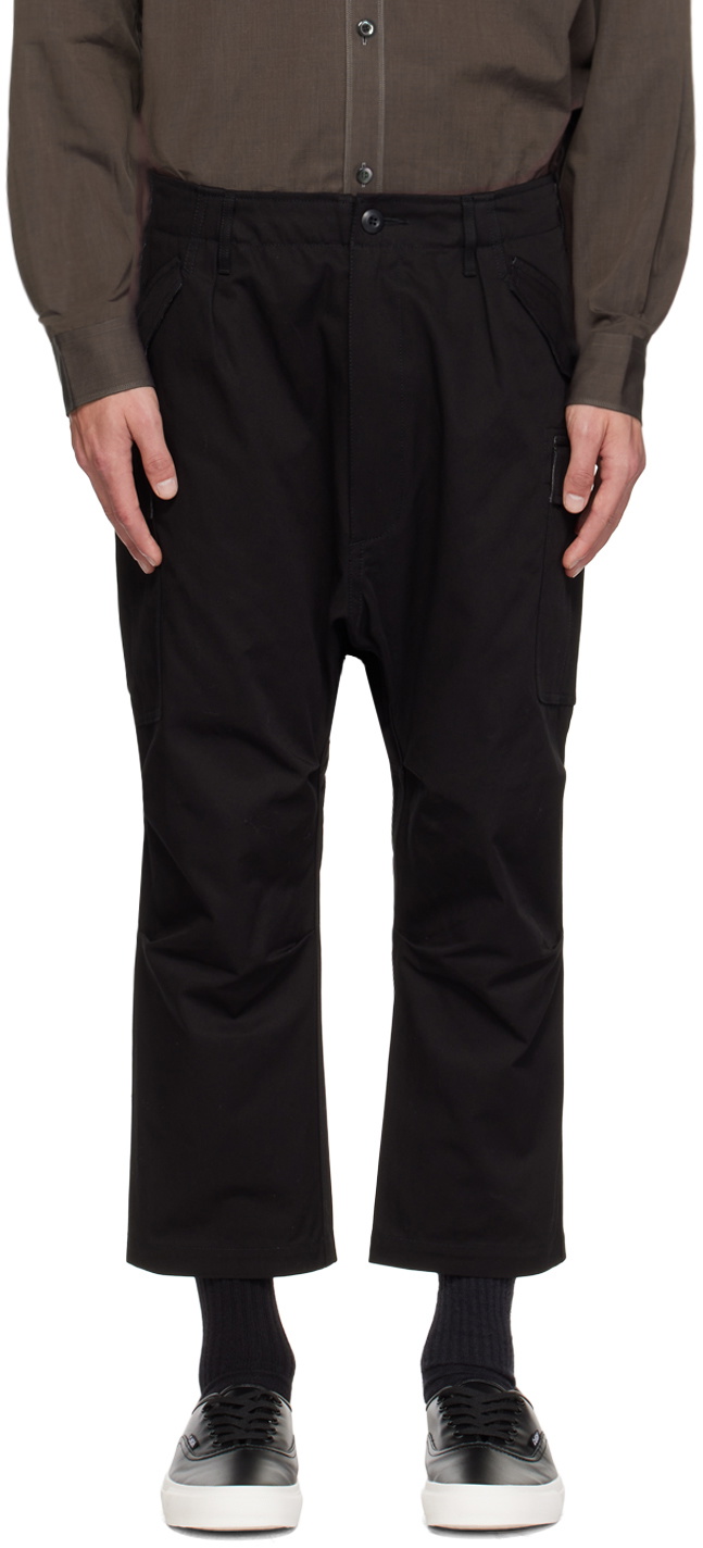 Junya Watanabe Black Tuck Cargo Pants Junya Watanabe