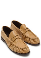 Saint Laurent Le Loafer 15 Eelskin Leather Loafers Beige