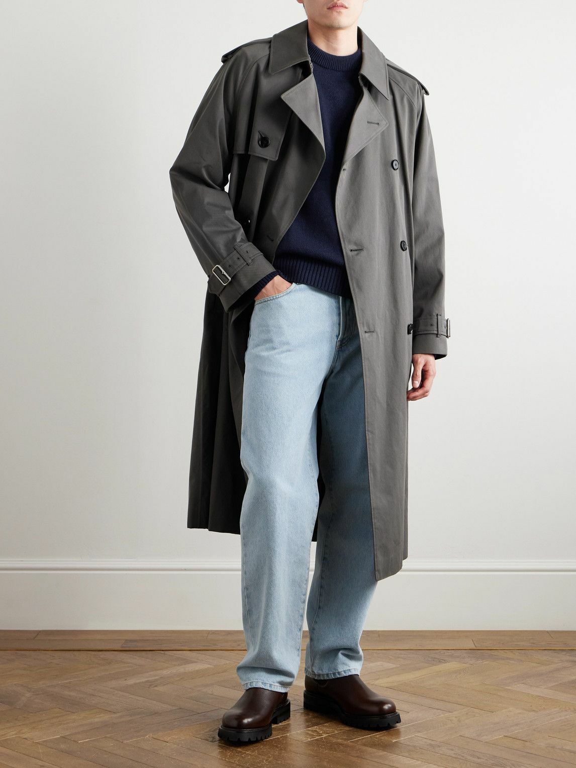 Richard James - Wool and Cashmere-Blend Sweater - Blue