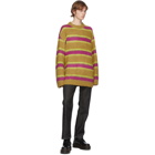 Andersson Bell Tan and Pink Stripe Alpaca Sweater