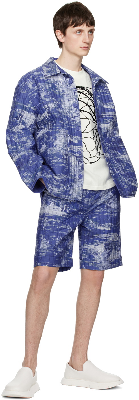Henrik Vibskov Blue Wheel Shorts
