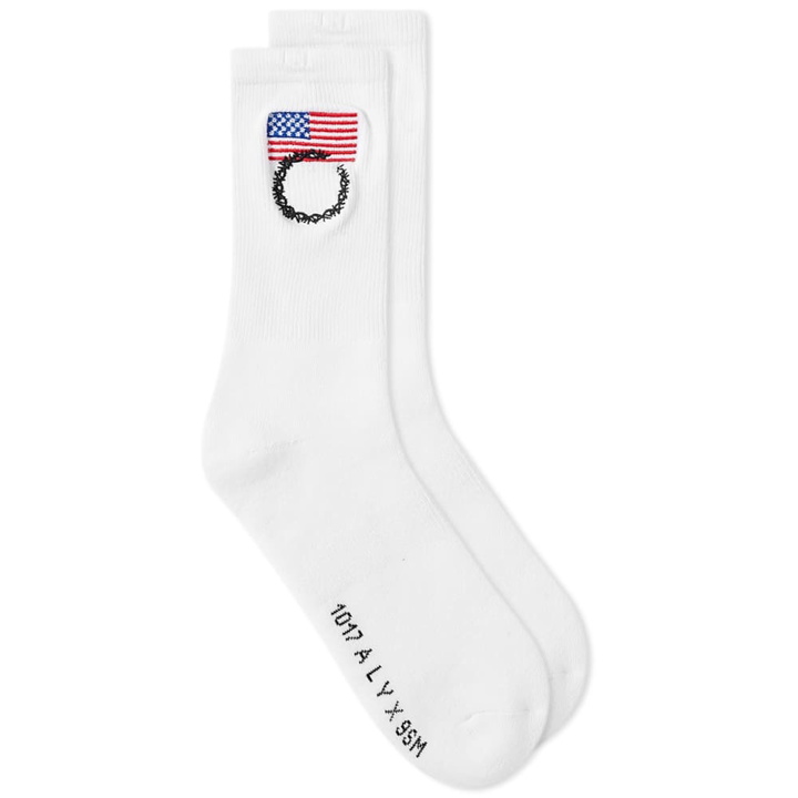 Photo: 1017 ALYX 9SM American Flag Sock White