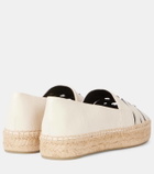 Tory Burch Ines Double T leather espadrilles