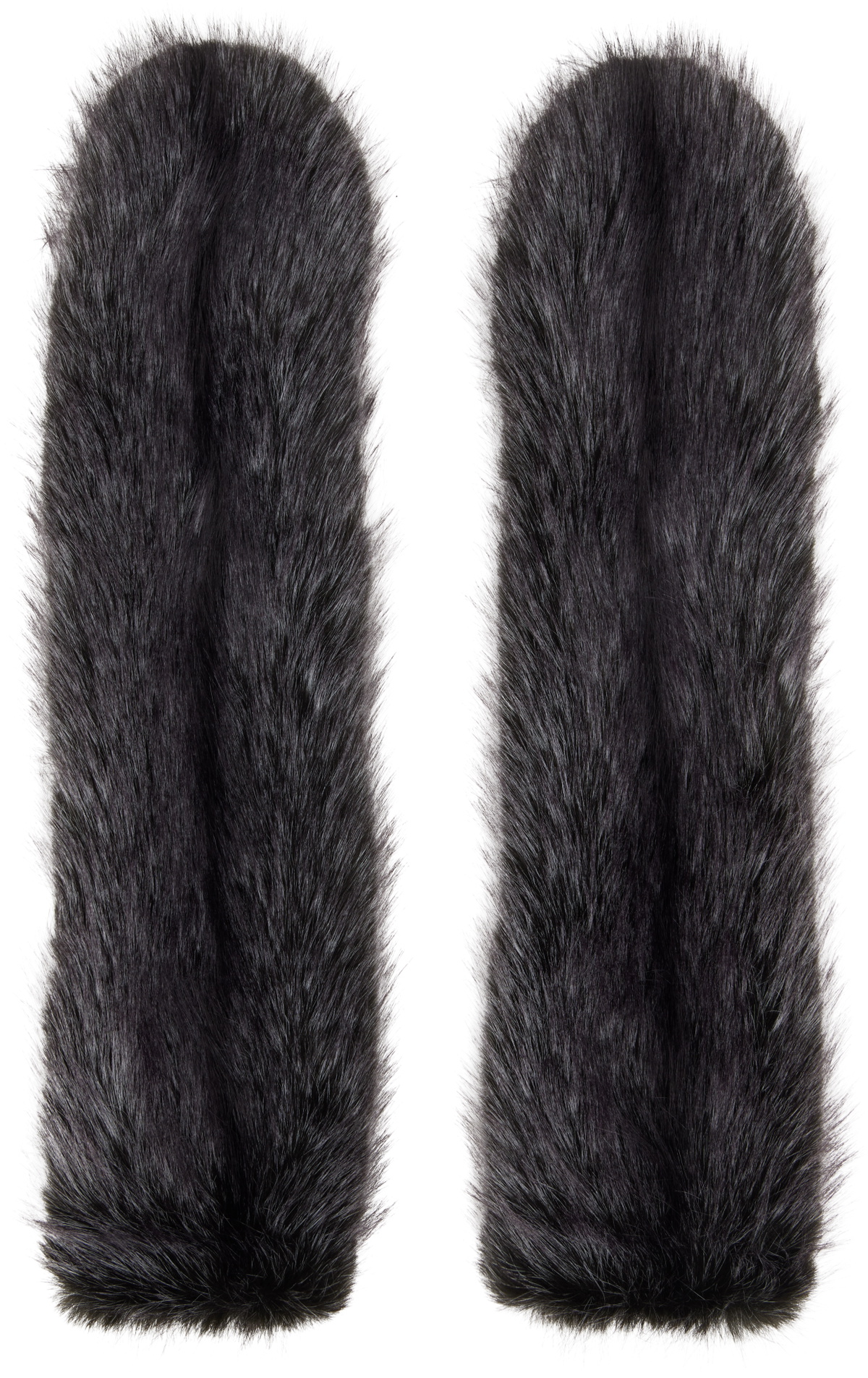 Anna Sui Gray SSENSE Exclusive Mink Faux-Fur Mittens
