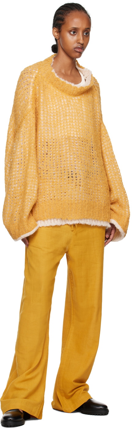 AIREI Yellow Layered Sweater