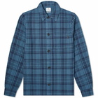 Paul Smith Men's Flannel Check Overshirt in Blue