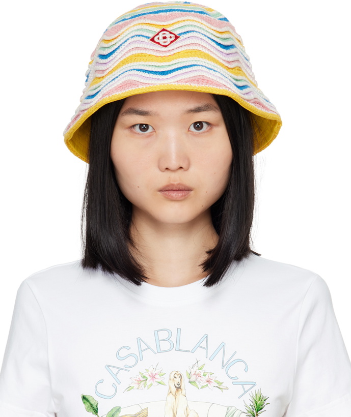 Photo: Casablanca Multicolor Zig Zag Crochet Bucket Hat